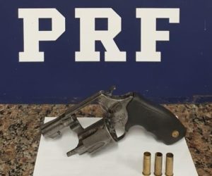 Reolver calibre 38 usada para sequestrar caminhoneiros